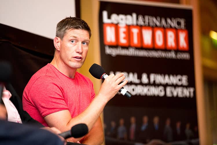 Event photography, stage, ronan o'gara, rugby, conference, dublin