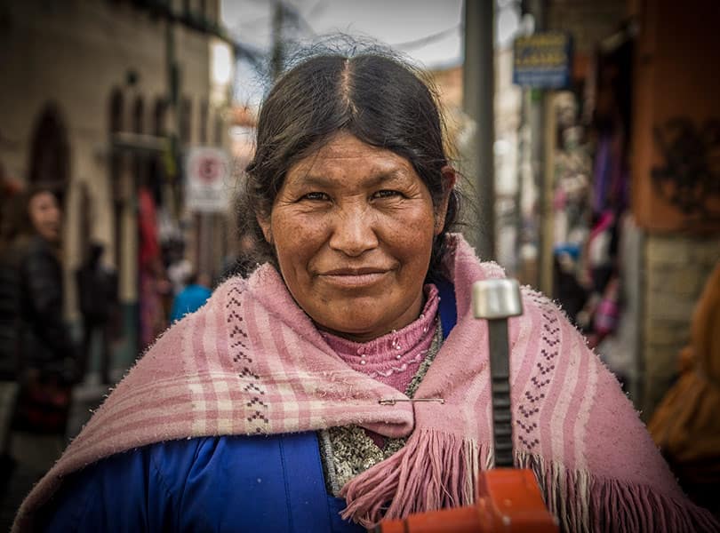Woman, Bolivia, La Paz, Witches Market, juice maker, travel photography
