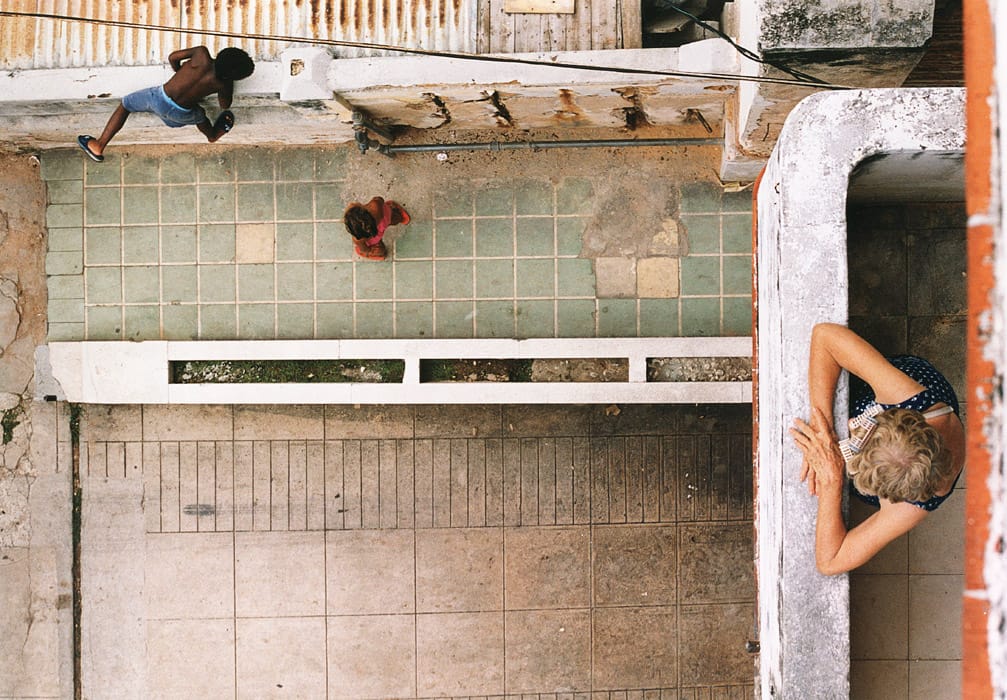 Cuba, Havana, balcony, old woman, children, travel photography