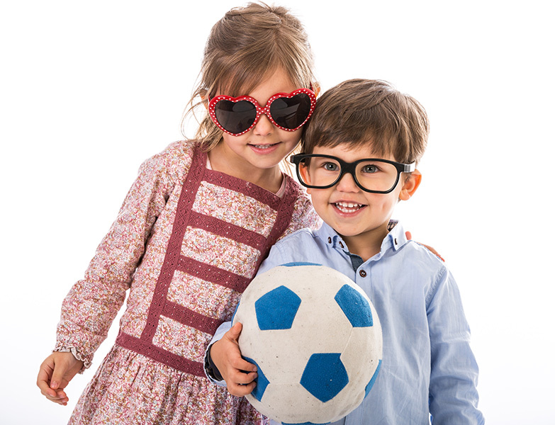 brother and sister together, glasses, portrait, studio, dublin, football